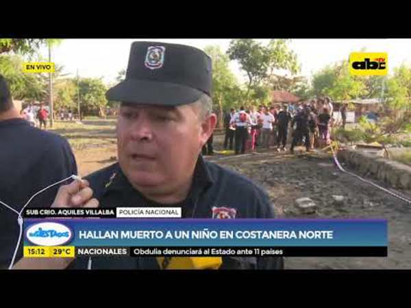 Hallan muerto a un niño en costanera norte - Tv - ABC Color