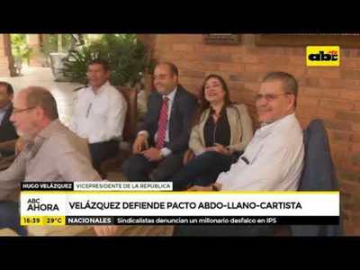 Velázquez defiende pacto Abdo-Llano-Cartista - Tv - ABC Color