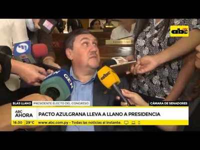 Pacto azulgrana lleva a Blas Llano a la presidencia del Congreso - Tv - ABC Color