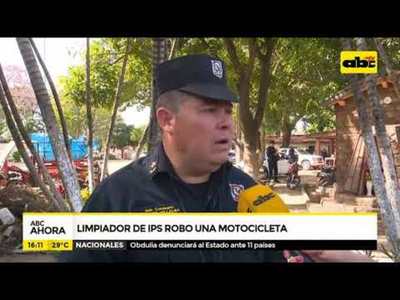 Limpiador de IPS robó una motocicleta - Tv - ABC Color