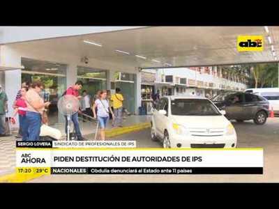 Piden destitución de autoridades de IPS - Tv - ABC Color