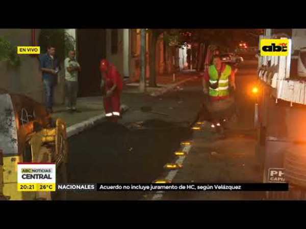 Denuncian supuesta irregularidad en recapado de bicisenda - Tv - ABC Color