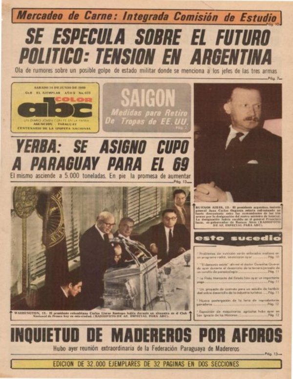 14 de junio de 1969 - Un Dia Como Hoy - ABC Color