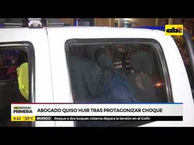 Abogado quiso huir tras protagonizar choque - Tv - ABC Color