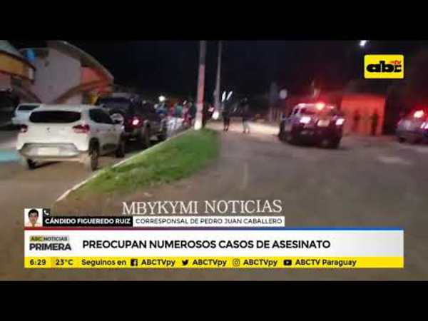 Preocupan numerosos casos de asesinato en Pedro Juan Caballero - Tv - ABC Color