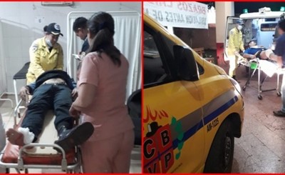 Guardia y playero heridos en intento de asalto