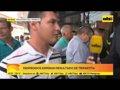 Despedidos esperan resultado de tripartita - Tv - ABC Color