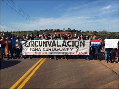 Cierran ruta para exigir circunvalación para Curuguaty