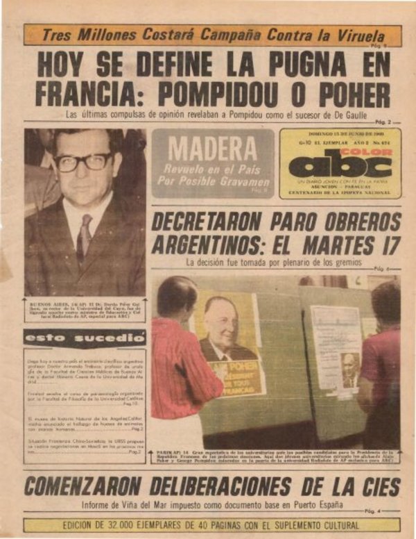 15 de junio de 1969 - Un Dia Como Hoy - ABC Color