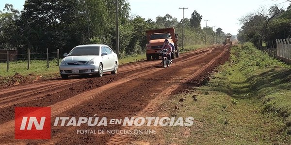 INTERVENCIÓN DE CAMINOS CONTRIBUYE AL DESARROLLO DE LAS COMUNIDADES DE ITAPÚA.