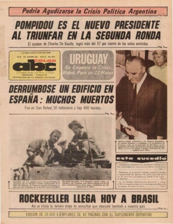 16 junio de 1969 - Un Dia Como Hoy - ABC Color