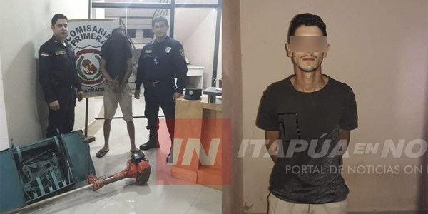 ATRAPADO CON OBJETOS HURTADOS Y ORDEN DE CAPTURA.