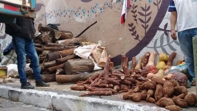 Con tubérculos, campesinos se manifiestan frente al MAG - Nacionales - ABC Color