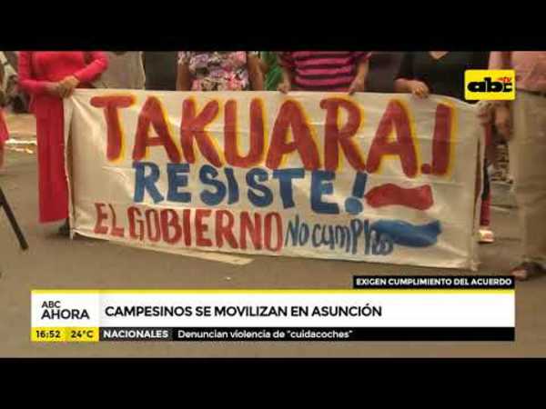 Campesinos se movilizan en Asunción - Tv - ABC Color