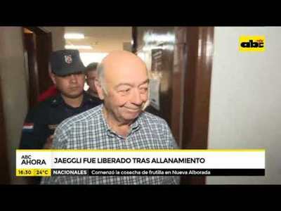 Jaeggli fue liberado tras allanamiento - Tv - ABC Color