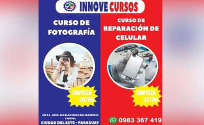 Últimos cupos para cursos de fotografía y reparación de celulares