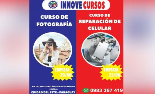 Últimos cupos para cursos de fotografía y reparación de celulares