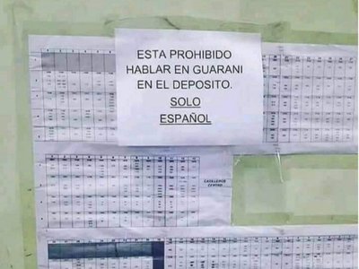 El guaraní es prohibido en un negocio de árabe
