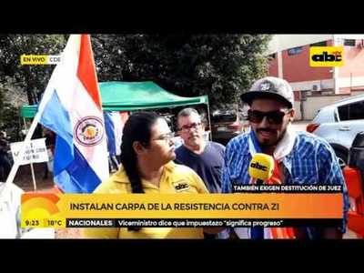 Instalan carpa de la resistencia contra ZI - Tv - ABC Color