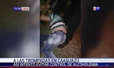 Conductor intentó evitar alcotest y golpeó a policías | Noticias Paraguay