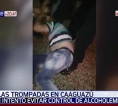 Conductor intentó evitar alcotest y golpeó a policías - Paraguay.com