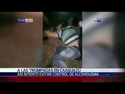 Conductor intentó evitar alcotest y golpeó a policías