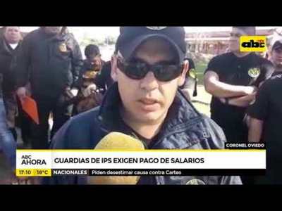Coronel Oviedo: Guardias de IPS exigen pago de salarios y liquidación - Tv - ABC Color