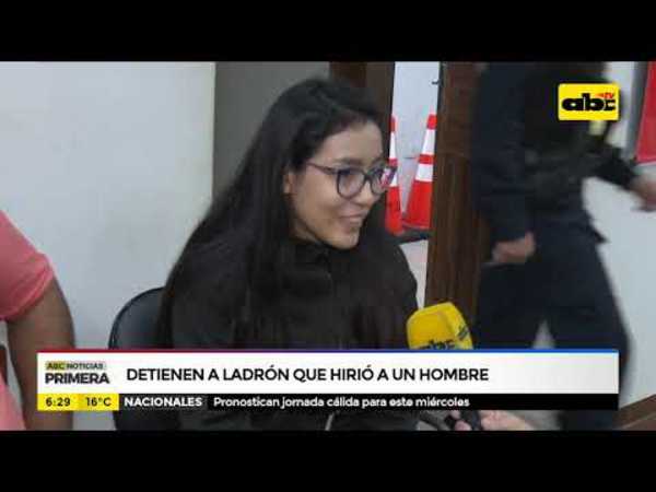 Detienen a ladrón que hirió a un hombre - Tv - ABC Color