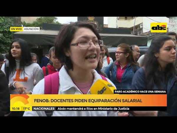 FENOB: Docentes piden equiparación salarial - Tv - ABC Color