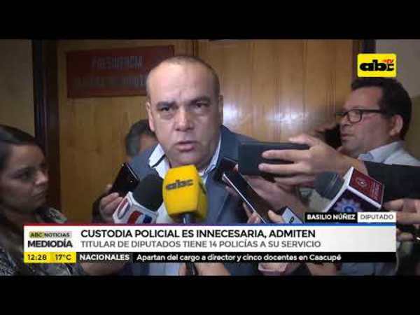 Custodia policial es innecesaria, admiten - Tv - ABC Color
