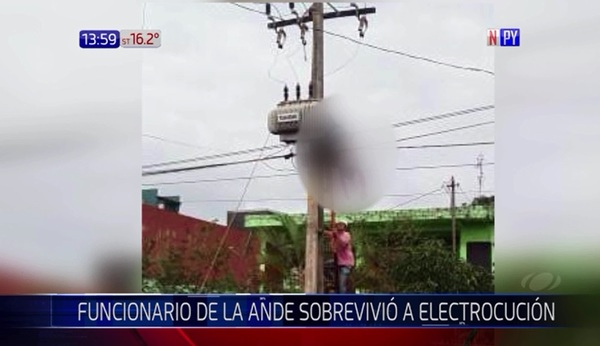 Funcionario de la ANDE sobrevive a fuerte descarga eléctrica | Noticias Paraguay