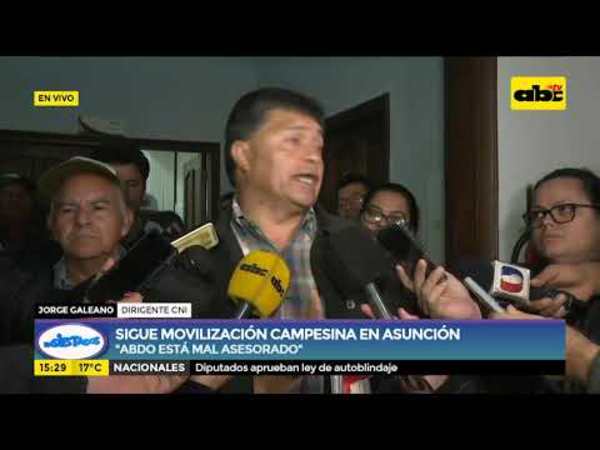 Sigue movilización campesina en Asunción - Tv - ABC Color
