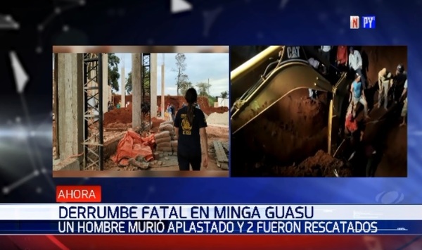 Hombre fallece aplastado tras derrumbe de obra en Minga Guazú | Noticias Paraguay