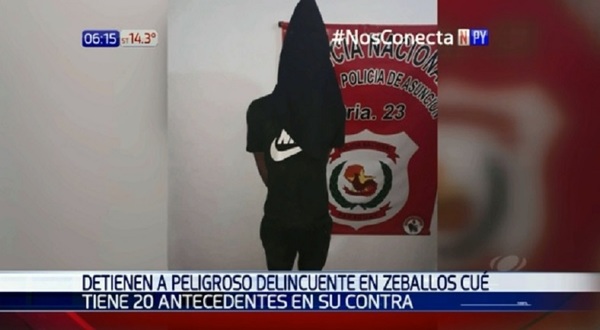 Detienen a peligroso delincuente en Zeballos Cué | Noticias Paraguay