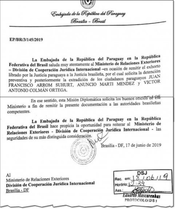 Paraguay pide extradición de Arrom, Martí y Colmán - Edicion Impresa - ABC Color