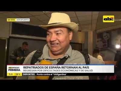 Repatriados de España retornan al país - Tv - ABC Color