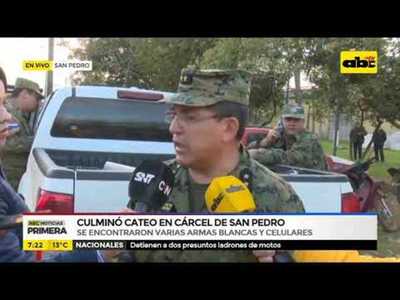 Culminó cateo en cárcel de San Pedro - Tv - ABC Color
