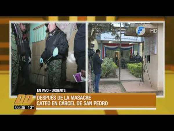 Incautan armas blancas, celulares y plantines de marihuana en cárcel de San Pedro