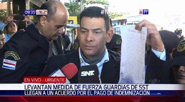 Guardias llegan a acuerdo y levantan protesta | Noticias Paraguay