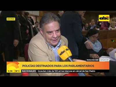 Hugo Richer sobre policías destinados a legisladores - Tv - ABC Color