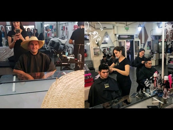 CORTÓ EL PELO A CAMPESINOS QUE ACAMPABAN FRENTE A SU PELUQUERÍA