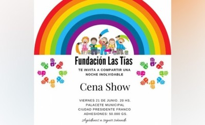 "Hogar Las Tías" invita a cena show benéfica