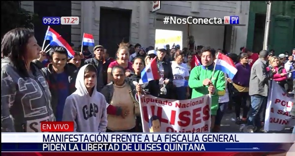 Seguidores de Ulises Quintana exigen su liberación | Noticias Paraguay