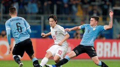 Japón sorprende y empata a Uruguay