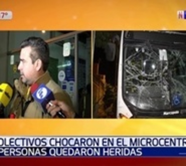 Siete heridos tras choque entre buses - Paraguay.com