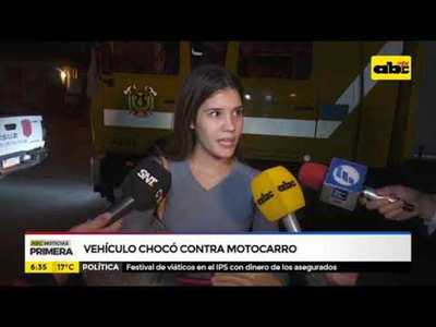 Vehículo chocó contra motocarro - Tv - ABC Color
