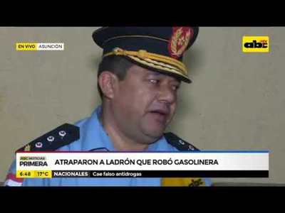 Atraparon a ladrón que robó gasolinera - Tv - ABC Color