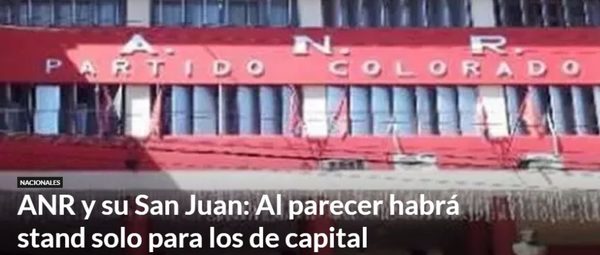 San Juan Ara en la ANR, Stand solo para los de capital | San Lorenzo Py