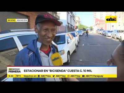 Estacionar en bicisenda cuesta G. 10 mil - Tv - ABC Color
