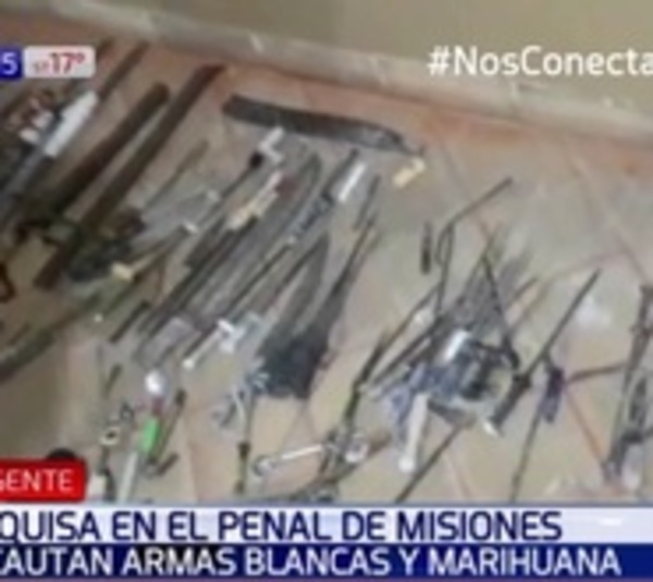 Decenas de cuchillos hallaron en celdas de la cárcel de Misiones - Paraguay.com